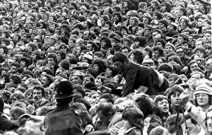 Rugby Prints: Sport - Rugby - Wales v France 1976 - Some of the packed crowd at Cardiff Arms Park - 6th