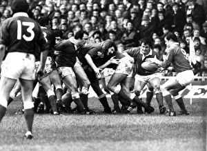 Sport - Rugby - Wales v France - 1982 - Steve Sutton smuggles the ball out to Terry