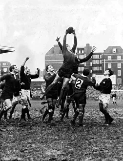 Leap Prints: Sport - Rugby - Wales v Scotland 1966 - Brian Price the Welsh second row forward captures