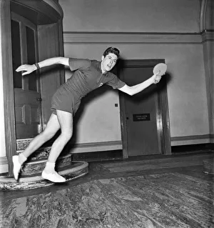 Sport: Table Tennis Championship: Brian Kennedy of England. November 1953 D6812-003