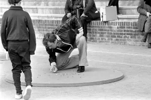 Sport: Unusual: Humour: Marbles Championship: The Worlds Marbles Championships took place