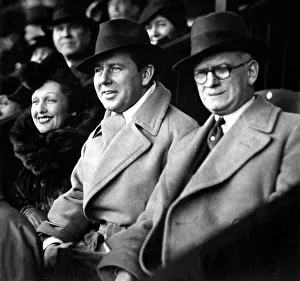 Spotted in the crowd at a Sunderland football match are film stars Ben Lyon