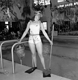Spring Cleaning at Butlins Cliftonville A member of the Butlins staff keep campers