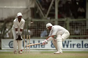 Spt. Cricket. England in Guyana. April 1990 90-2287-047 Local Caption Graham