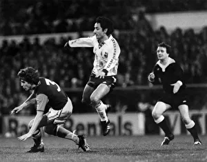 Spurs 1 v. Aston Villa 2. Osvaldo Ardiles scores Spurs goal past Gibson 3