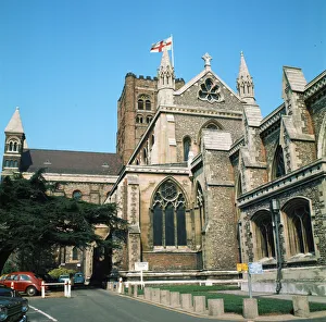 01041 Prints: St Albans Cathedral, St Albans, Hertfordshire. 1973