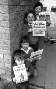 00757 Prints: St Albans Primary School pupils (top to bottom) Lisa McPhillips, seven, Scott Higgins