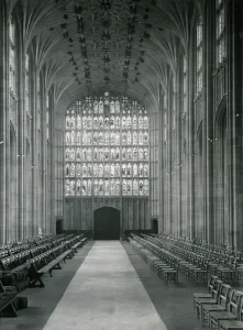 Worship Prints: St Georgees Chapel Windsor Interior of church building stained glass window