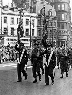 The St Georges Day parade to Newcastle Cathedral on 29th April 1956