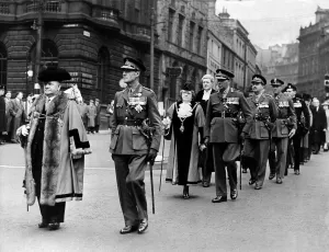 00364 Prints: The St Georges Day Parade to Newcastle Cathedral on 29th April 1956