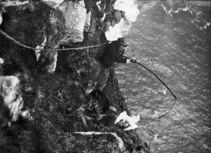 Cliff Prints: A St Kildan fowling on the cliffs of Hirta the main Island in the St Kilda archipelago