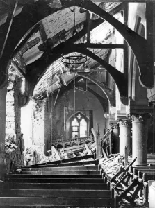 St Marks church, Coventry soon after the Blitz of November 14th 1940
