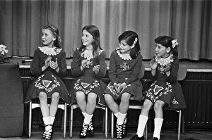 St Patricks Day in Teesside, Girls clapping to the music of the Irish folk dancing