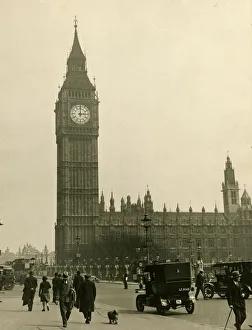 Capital Prints: The St. Stephens Tower of the Houses of Parliament in which is housed the great bell of