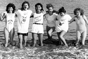 Cold Prints: Staff from McMillans Nightclub in Redcar take the plunge to raise money for Comic