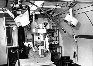 00080 Prints: Staff opthalmologist Dr Stewart Ball in the operating theatre of the world
