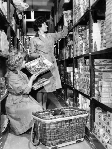Woolworths Prints: Staff stock up new Woolworths Store, London Road, Liverpool, 14th November 1962