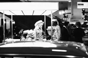 Some of the stall attendants on the Lancia stand at the 1972 Motor Show at Earls Court