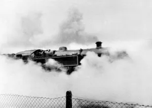 Atmospheric Prints: Standard tank engine number 80079 covered in steam on the Bridgenorth to Kidderminster
