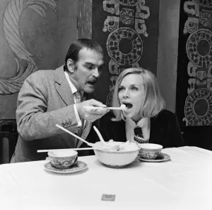 Chopsticks Prints: Stanley Baker, who learned the art of eating with chopsticks in Chinese restaurants in