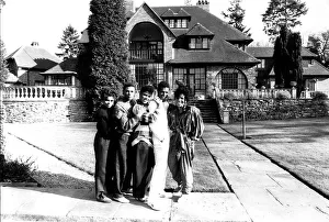 Pop Group Prints: Five Star pop group outside their new home Stone Court in Berkshire, March 1987