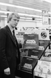 Records Prints: Star Wars Vinyl Record on Sale for 65 pence at Woolworth store in Oxford Street, London