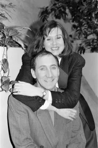 Stars at TV AM Television Studios. David Frost and other famous faces from