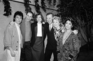 Stars at TV AM Television Studios. David Frost and other famous faces from