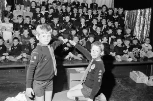 It the start of the show... Cubs James Perkins (left) and Christopher Haigh introduce