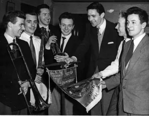 00004 Prints: The Stateside Jazzmen March 1956 Evening News Championship Banner Scottish