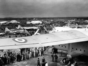 The Static Aircraft Park at the Farnborough Air Display 1954. P000975