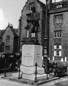 The statue of Josiah Wedgwood, master potter of the 18th Century