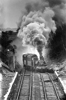 Smoke Prints: A steam locomotive belonging to the Tanfield Railway Company steams along the Museums
