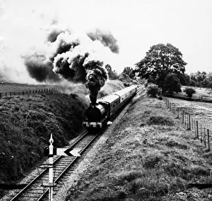 Scenic Prints: A steam train of the Severn Valley Railway rolls through the Shropshire countryside