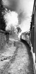 A steam trains makes its way majestically round a bend on the Tanfield Railway on 23rd