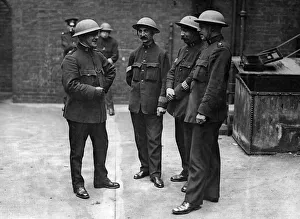 Steel helmets for the London special constables. Do you find them heavy