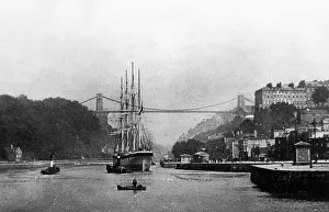 1900 Prints: The steel four masted barque Glaucus one of the many sailing ships bringing goods to