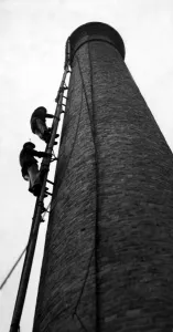 Two Men Only Prints: Steeplejacks scaling the dizzy heights of Messrs. Dampney