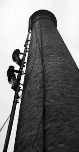 Steeplejack Prints: Steeplejacks scaling the dizzy heights of Messrs. Dampney