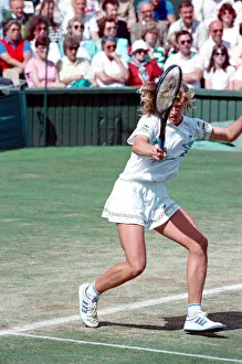 Grass Prints: Steffi Graf pictured. Steffi Graf beats current 6 times defending champion