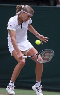 Steffi Graf playing in the womens Singles final against Lindsay Davenport which Graf