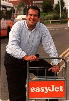 Images Dated 18th August 1997: Stelios Haji Ioannou easyJet airline owner August 1997 Mirror Promotions easyJet