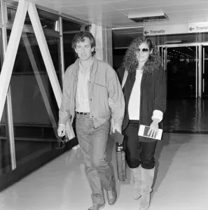 Departures Prints: Stephen Spielberg (film director) and his girlfriend Amy Irving (actress
