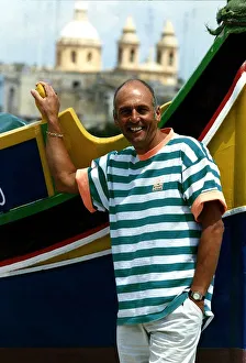 Stephen Yardley actor in Howards Way filming in Malta May 1989