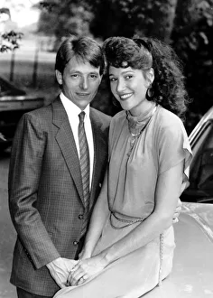Young Couple Prints: Steve Cauthen American jockey and girlfriend Amy Rothfuss, December 1990
