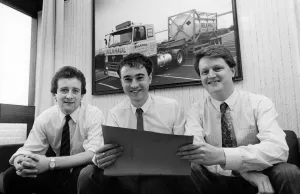 Middlesbrough F Prints: Steve Gibson (centre), managing director of Bulkhaul with co-founder director Michael