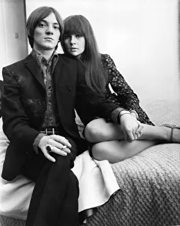 Smoke Prints: Steve Marriott, lead singer with The Small Faces pictured with his new girlfriend