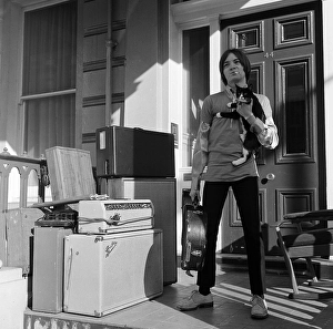 Steve Marriott of the Small Faces pop group pictured moving out of his flat in Princess