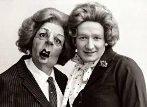 Leaders Prints: Steve Nallon - with spitting image puppet Margaret Thatcher voice behind mrs T