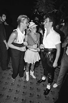 Steve Norman of pop group Spandau Ballet and friends at the Music Machine in London
